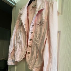 Light pink denim jacket